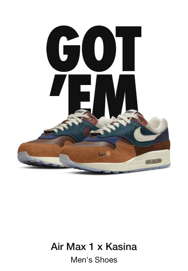 Nike x Kasina] Air Max 1 SP Won-Ang Orange Sneakers Shoes