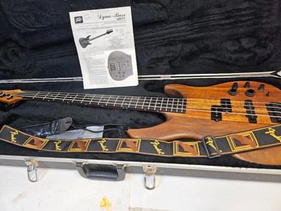 1987 Koa Wood Peavey Dyna-Bass Unity Series Bass Guitar Original Hard Case -Mint
