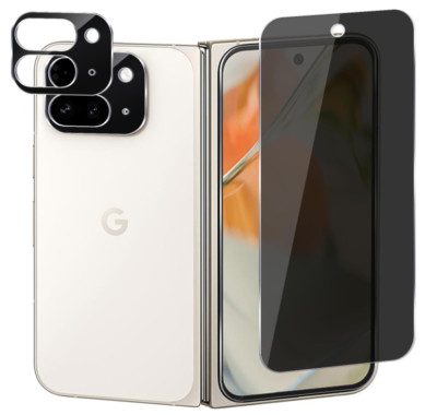 Privacy Front Tempered Glass Screen + Lens Protector For Google Pixel 9 Pro Fold