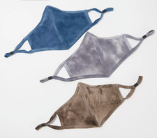 AnyBody Women's Face Coverings Set of 3 Solid Tie-dye One Size