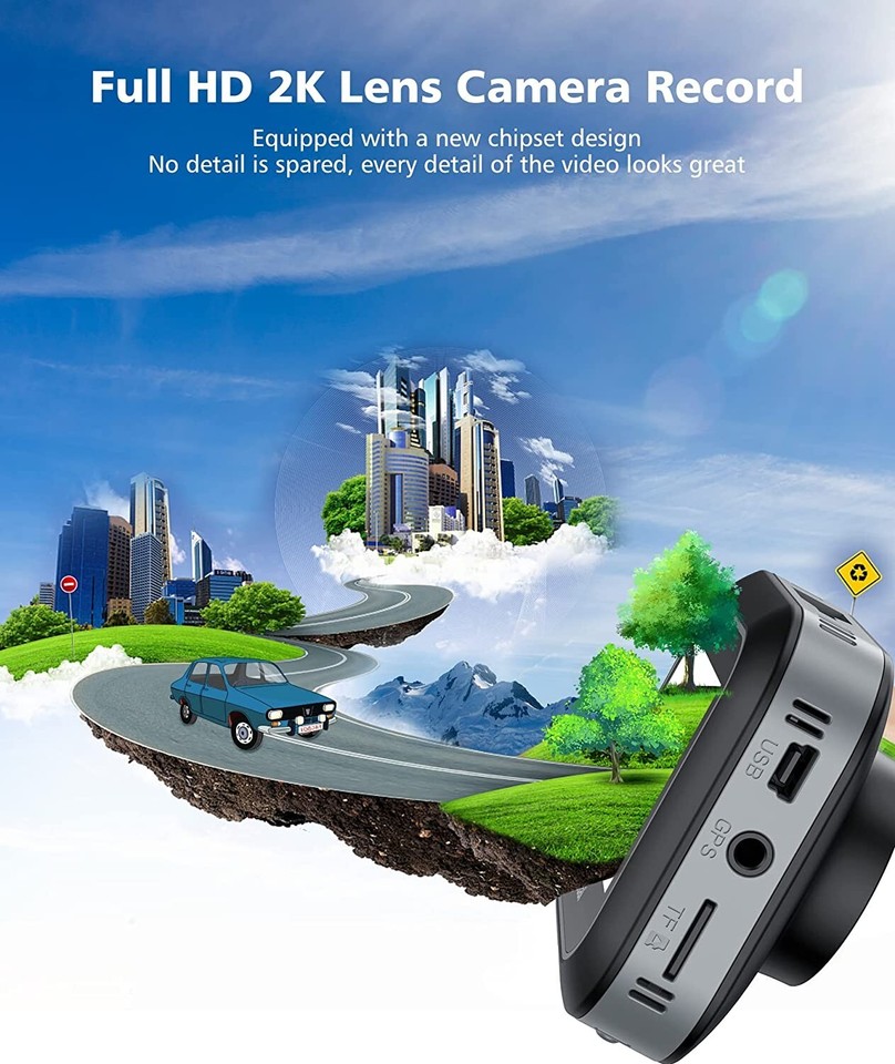 2K HD Dash Cam Car DVR Camera Video Recorder with 32GB Card eBay