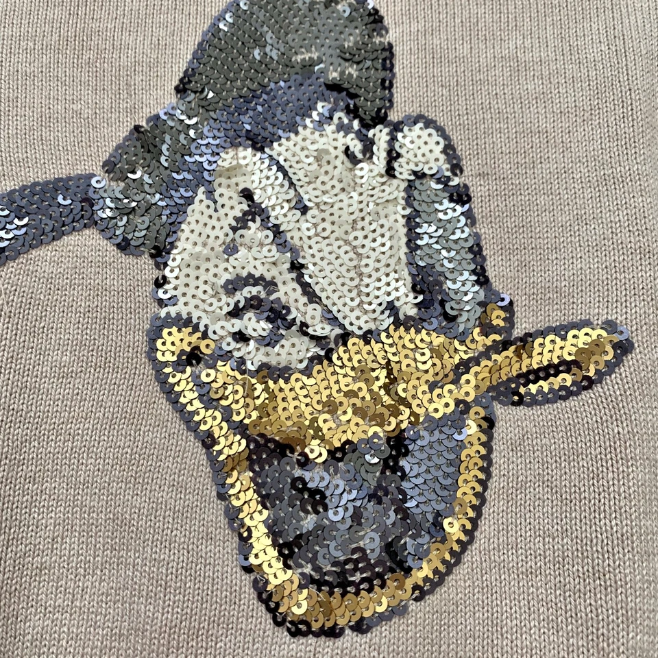 Vestido Gap Pequeño Pato Donald Disney Lentejuelas Suéter Tejido Mezcla Algodón Foto 3 de 4