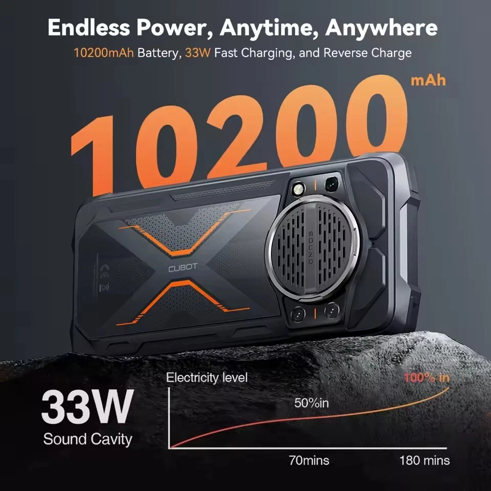 Cubot KingKong Power 3 Rugged Phone 123dB Speaker 120Hz 256GB 10200mAh 100MP NFC - Image 3 of 4