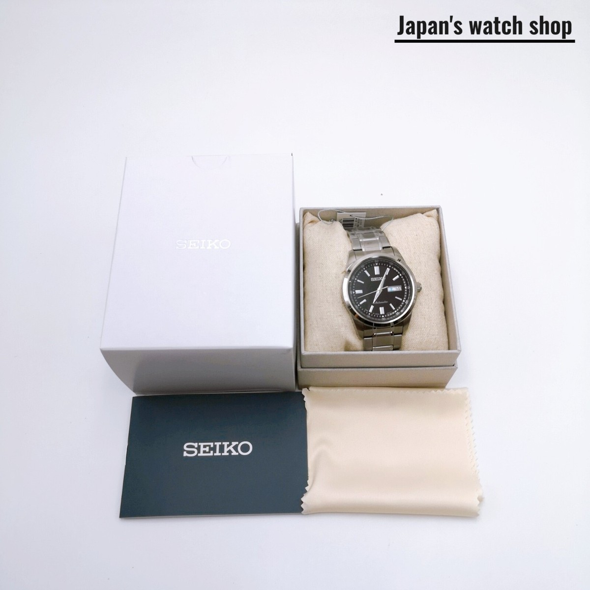 SEIKO SARV003 Black Silver Automatic Mechanical Stainless Men's