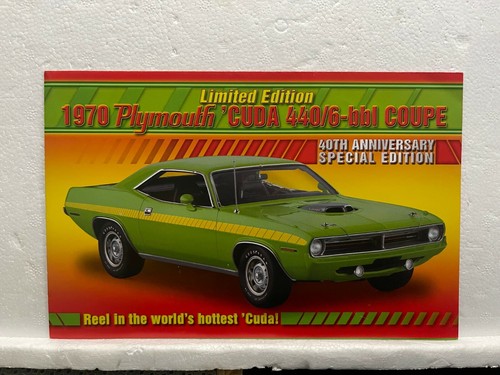 EXTREMELY RARE DANBURY MINT L/E 1970 PLYMOUTH CUDA 440/6-BBL *BROCHURE ONLY*