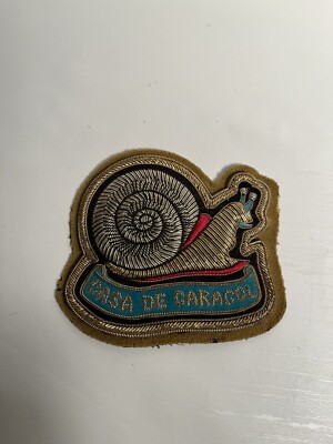 Vntg Snail House Casa De Caracol Patch 3D Raised Slug Shell HTF RARE Sew Craft