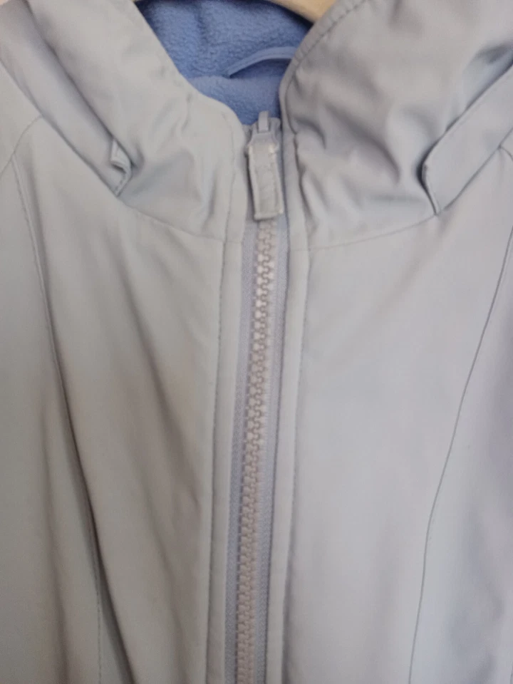 Girls Coat Blue/White Sz 14 Arizona Water Repellent Fleece/Nylon Lined No Hood - Image 2 of 4