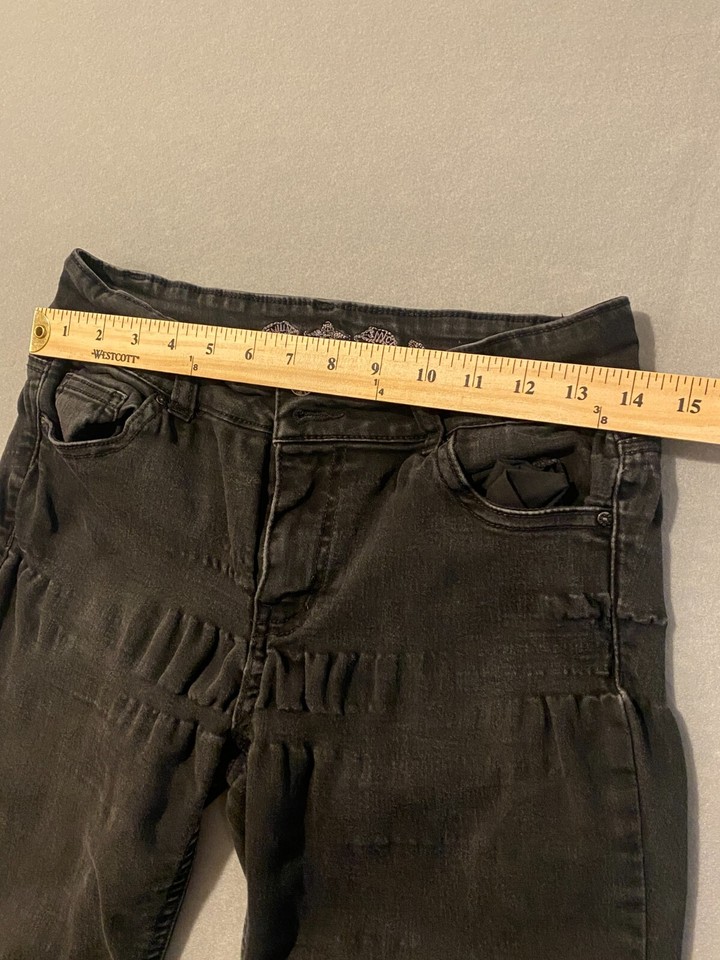 Wax Jeans Womens Jeans Black Wash Cuffed Ankle Size 9 eBay