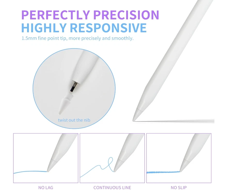 Lápiz óptico universal para iPad iPhone teléfono Android tableta lápiz capacitivo ¡NUEVO! Foto 3 de 4