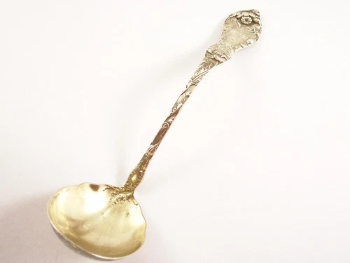 1900-1940 ANTIQUE STERLING SILVER CREAM LADLE, LES CINQ FLEURS, REED & BARTON
