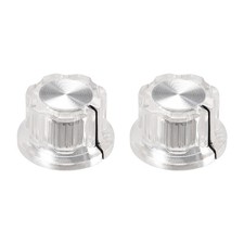 2pcs 6.4mm Shaft Hole Potentiometer Control Rotary Knobs Effect Pedal Knob Clear