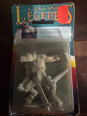 Vintage Grenadier Models Fantasy Legends #3137 King Minotaur Sealed Blister OOP