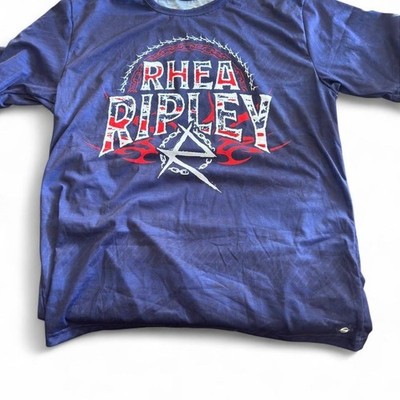 WWE Rhea Ripley ProSphere Mens XL Navy Blue Graphic T-Shirt Mami Judgment Day