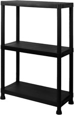 3 Tier Plastic Shelving Storage Unit Home Rack Shed Garage Warehouse Organiser