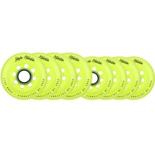 Labeda Wheels 80mm /76mm Hilo Set Addiction Yellow Inline Indoor Roller Hockey