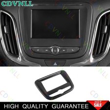 Para Chevy Equinox 2018-2024 Negro Mate GPS Navegación Cubierta Marco Cubierta Borde 1*