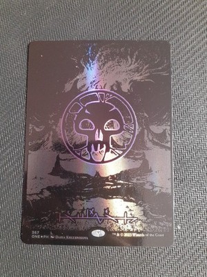 MTG - Swamp - Oil Slick Raised Foil - All Will be One - Magic the Gathering