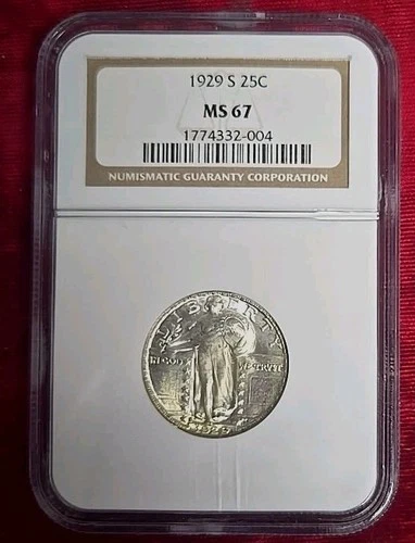 1929-S 25c. Standing Liberty Quarter NGC MS-67