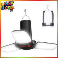 Campinglampe Led Tragbar Faltbar Aufladbar Dimmbar 3 Leuchtmodi Schwarz Outdoor