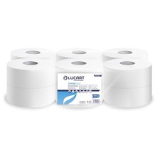 12 Mini Jumbo Toilet Rolls 2 ply 150m Bathroom Washroom Bulk Tissue Paper Sheets