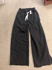 NEW Aerie Wide Leg Sweatpants Womens Size M Gray Black Pull On Lounge Athleisure — photo 5