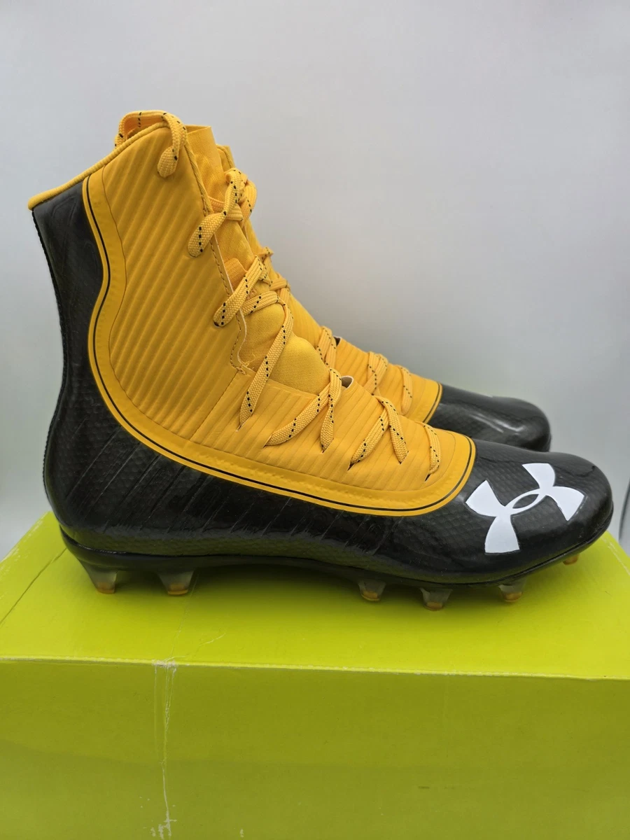 Under Armour Football Cleats Men 11 Scouting Combine Yellow Black No Laces Under Armour Football Cleats Men 11 Scouting Combine Yellow  main image 3