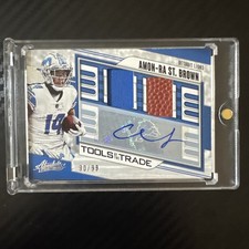 2023 Panini Absolute Tools of the Trade Double Autographs Amon-Ra St. Brown /99