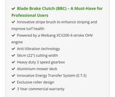 Weibang Legacy 56 Pro 22-inch Professional Roller Self-Propelled Lawnmower