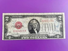 $2 1928 ((G SHORT SNORTER)) UNITED STATES NOTE CHOICE F NOTE