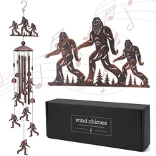 Bigfoot Wind Chimes Gift for Outdoor, Big Foot Gifts for Men Women Dad Grandp...