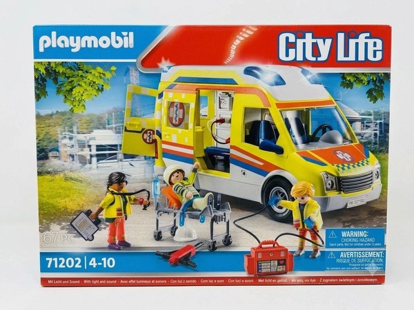 Playmobil 71202 City Life Rettungswagen Krankenwagen Licht & Sound Neu OVP-image