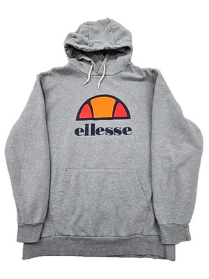 Ellesse Herren Grau M Hoodie Kordelzug Langarm Logo