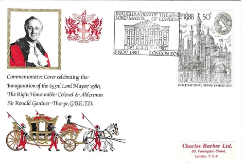 Misc GB Comm/FDC -St Kilda - Inaugration of the 653rd Lord Mayor (Misc208)