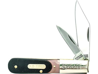 Old Timer Barlow Pocket Knife 2.3'' Clip/Pen 7Cr17MoV Satin Blade Polymer Handle
