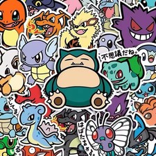 Pokemon Stickers 56 Pack Set Cute Anime Japan Theme