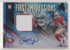 2018 Panini Illusions Trophy Collection Blue 92/100 Dante Pettis #110 Auto no9