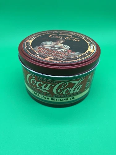 Coca-Cola Vintage Style Tin Container with Lid 5-1/2 In. X 3-1/2 In.