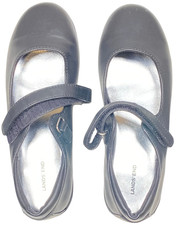 LANDS' END black shoes 2m girls