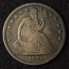 1871-S 50C SEATED LIBERTY SILVER SAN FRANCISCO HALF DOLLAR