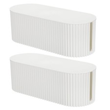 2 Pcs Cable Management Box, Cord Hider Organizer Decorative Strip Storage Box...