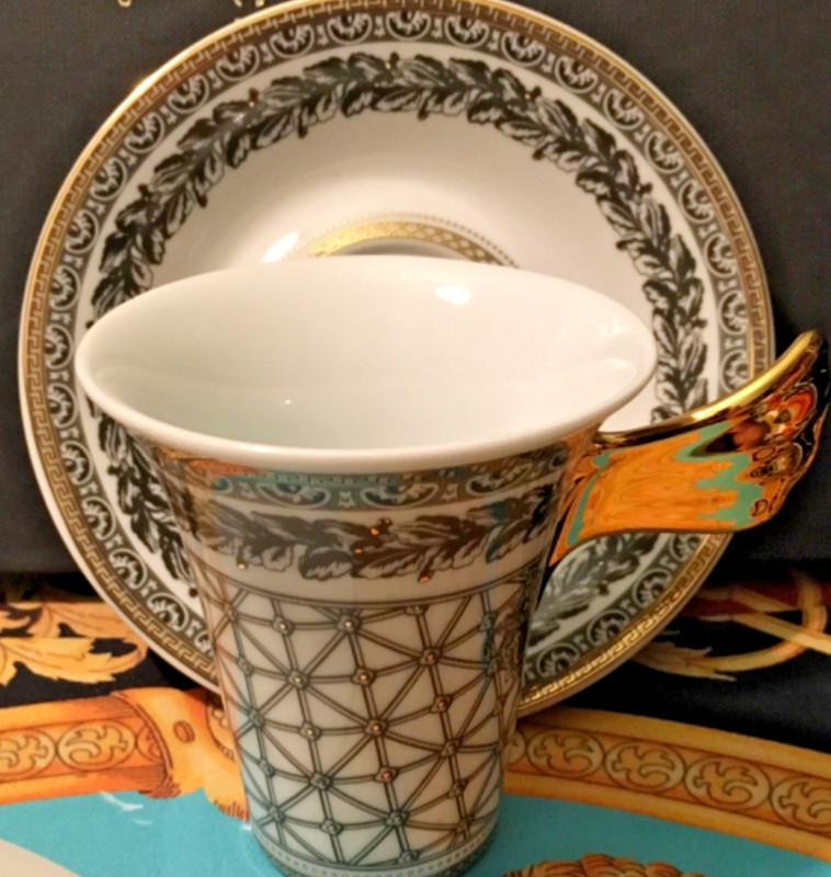 Versace SET  of  4 Coffee Tea  Cup Saucer Dinner ware 4 person Rosenthal  Sale