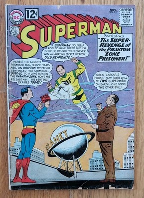 Superman 157 1962 Gold Kryptonite DC Comics Cover Chipping See Pics Bag & Board