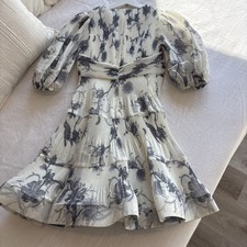 Zimmermann Women's Dress Brand New Size 0P US 2/4 Floral Pleated Mini Dress NWOT