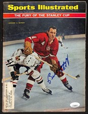 Bill Gadsby HOF Detroit Red Wings Signed 1966 Sports Illustrated JSA 197855