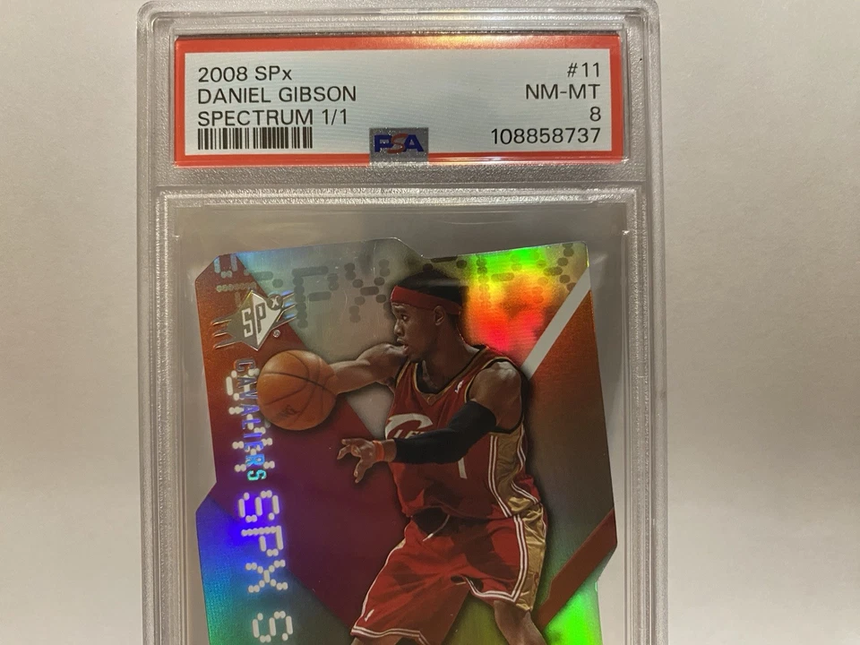 2008-09 SPx SPECTRUM 1/1 Daniel Gibson #11 Cavaliers PSA 8 TRUE ONE OF ONE - Image 3 of 4