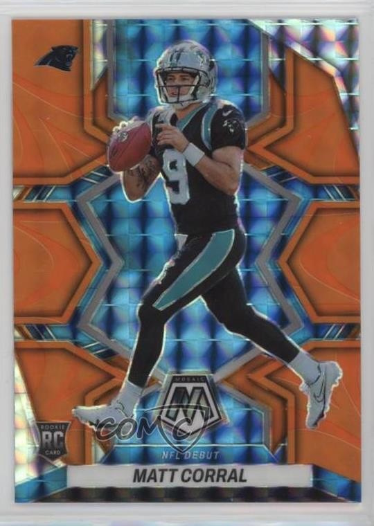 2022 Panini Mosaic NFL Debut Reactive Orange Prizm Matt Corral Rookie RC 0wp8