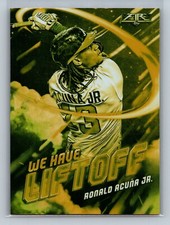 2021 Topps Fire Ronald Acuña Jr. We Have Liftoff Gold Minted