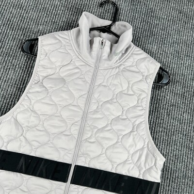 Nike Jacket Womens Small Aerolayer Running Gray Sleeveless Full Zip Training