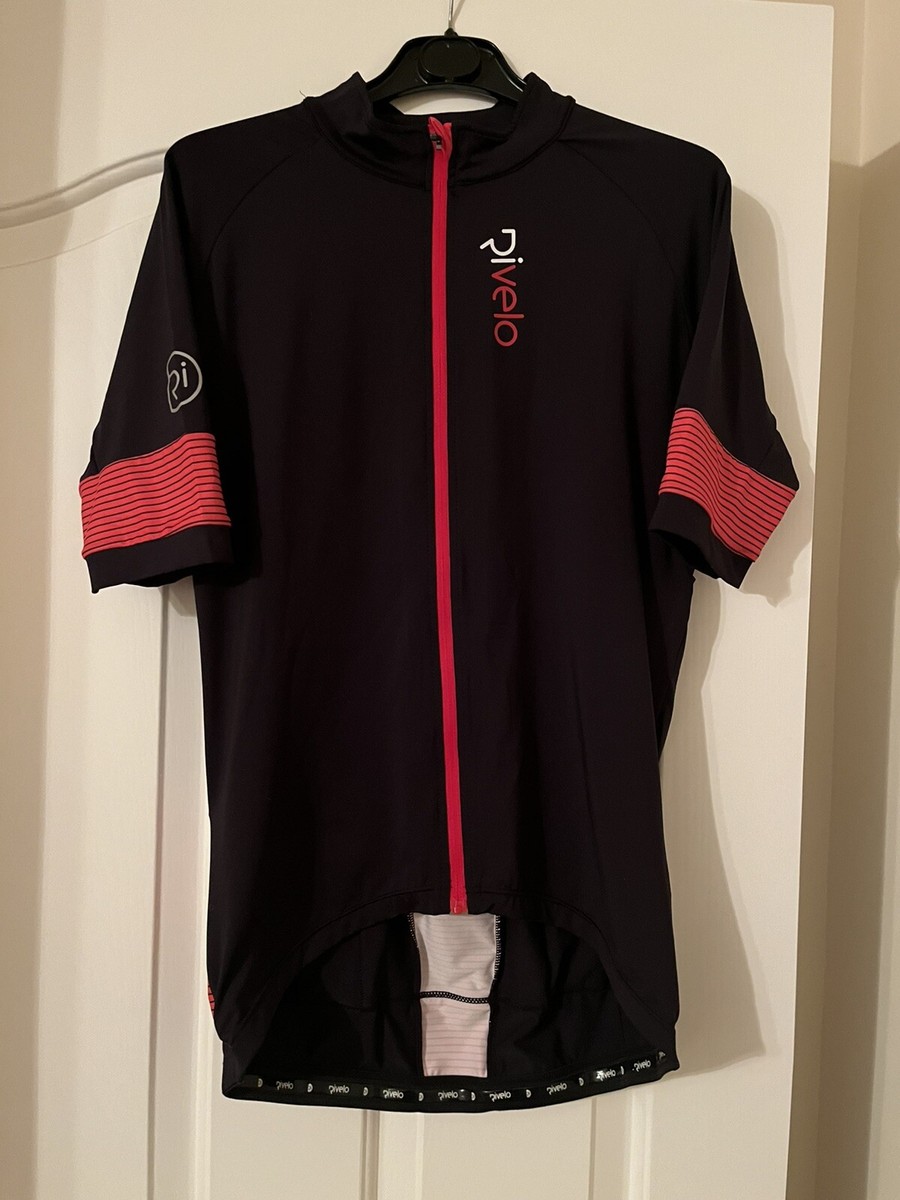 Rivelo Crocknorth Cycling Jersey Black/Red Men's Size Medium rrp