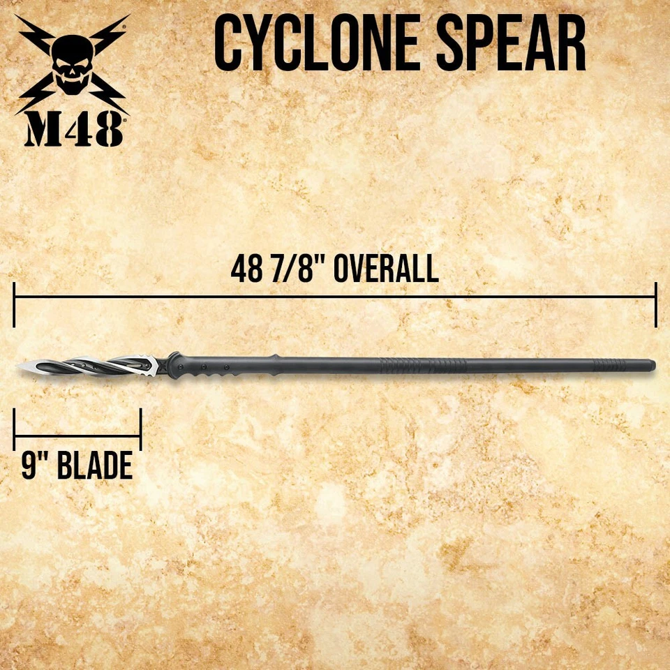 Lanza ciclónica M48 | Funda Vortec | Hoja de acero inoxidable | Total 48 7/8" Foto 2 de 4